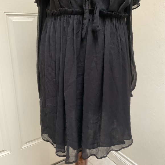 New! Free People Off Shoulder Ruffle Detail Mini Dress Size 6 - Picture 4 of 16